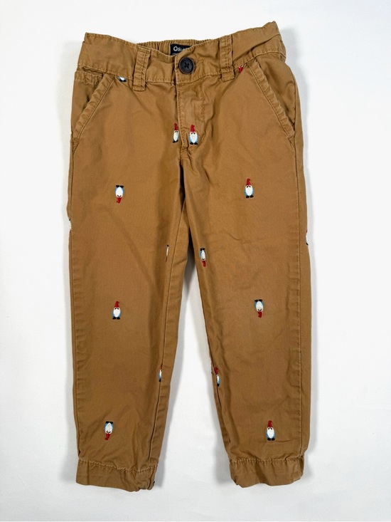 OshKosh B'gosh Other - OSHKOSH B'GOSH Toddler Boy Gnome Embroidered Khaki Pants Cottagecore Holiday‎ 3T